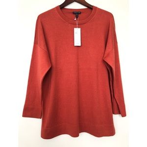 NWT Eileen Fisher Bateau Neck Box-Top (size L)